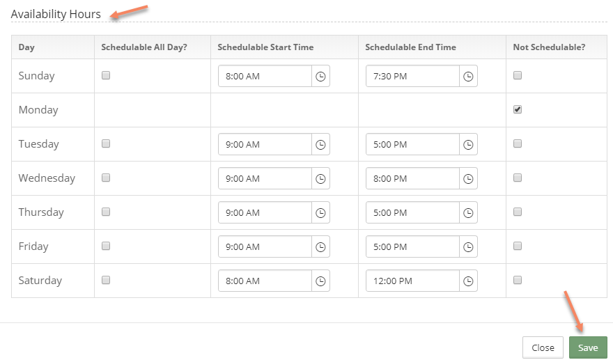 Availability: Adding Schedules – Smart Church Solutions Support Center