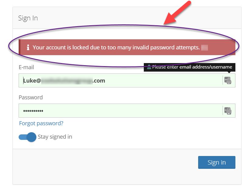 Locked Account  User Locked Out for Too Many Attempts to Login – Smart  Church Solutions Support Center